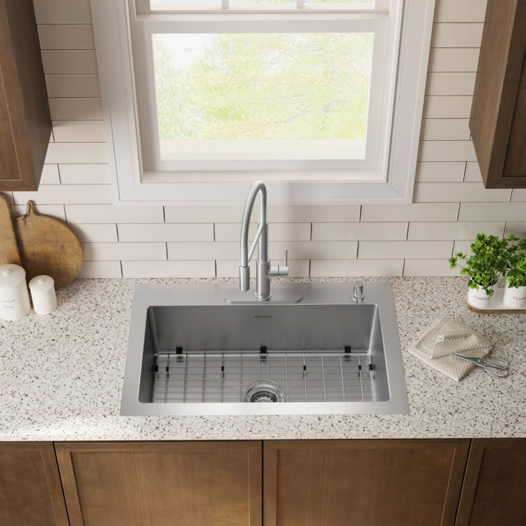 American Standard Tamarind 22 In SingleBowl 1Hole Kitchen Sink and